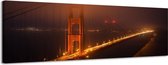 Golden Gate Bridge - Canvas Schilderij Panorama 158 x 46 cm