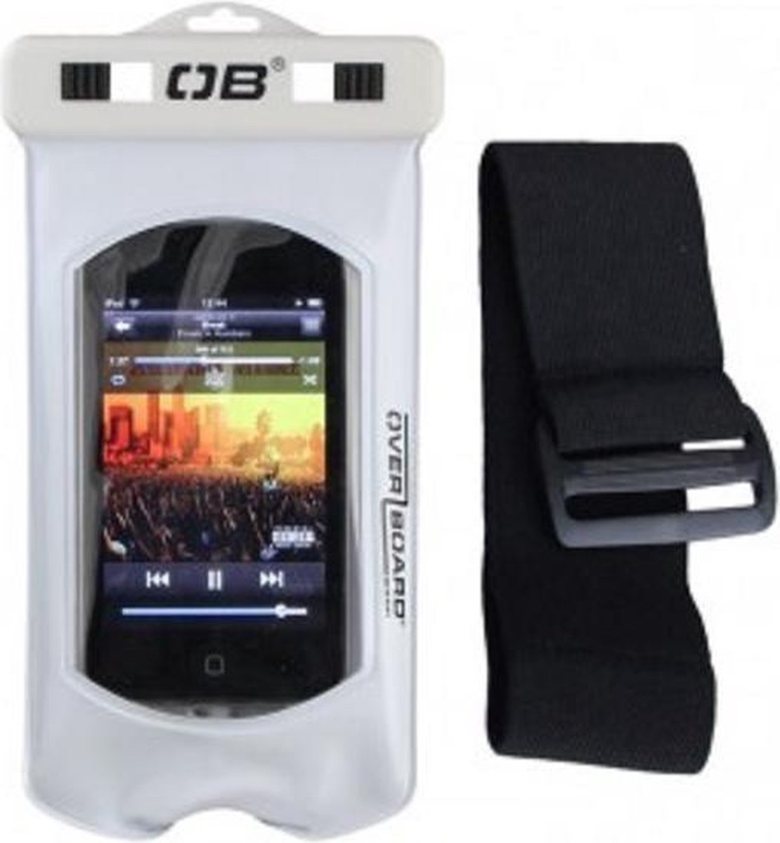 OverBoard Pro Sports Waterproof MP3 Case, Wit, For iPod/MP3 players