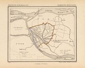 Historische kaart, plattegrond van gemeente Hoogvliet in Zuid Holland uit 1867 door Kuyper van Kaartcadeau.com