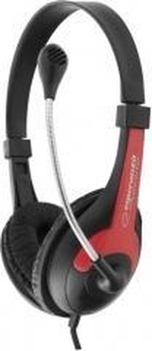 Esperanza EH158R hoofdtelefoon/headset Hoofdband Zwart, Rood