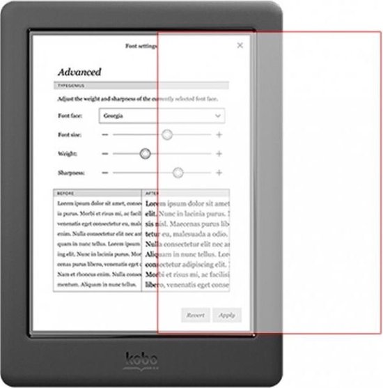 Screenprotector Kobo Aura H2O Edition 2