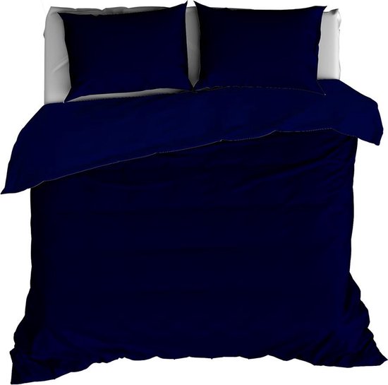 Regeringsverordening Is Gezond Roomture - Dekbedovertrek - Katoen - 140 x 200 / 220 - Navy Donkerblauw  (140 x 200 -... | bol.com