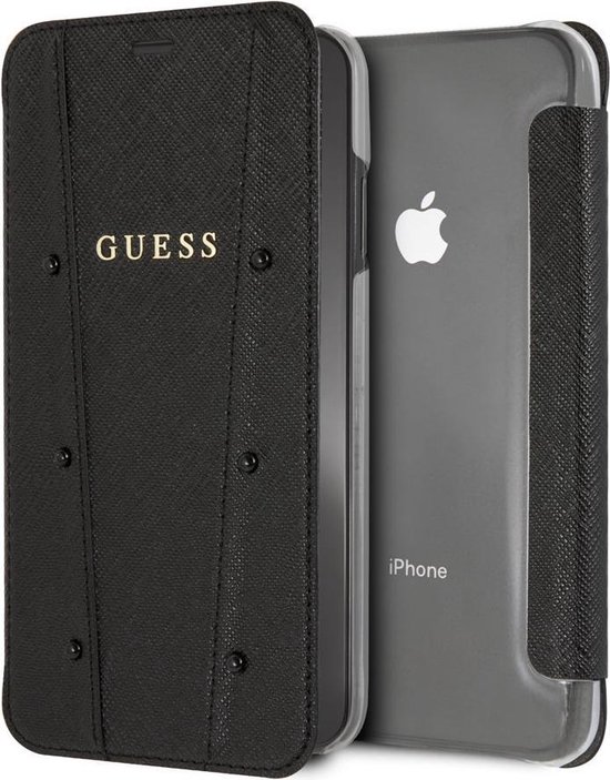 Guess Book case Apple iPhone Xs Max - Zwart |