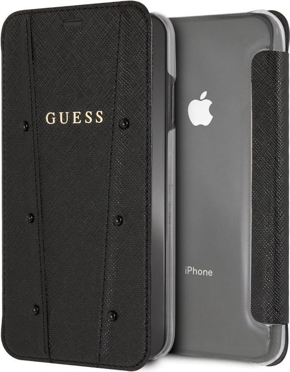 iPhone Xs Max hoesje - Guess - Zwart - Kunstleer