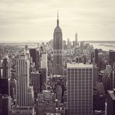 Schilderij - Empire state building, New York, zwart/wit, premium print, 3 maten