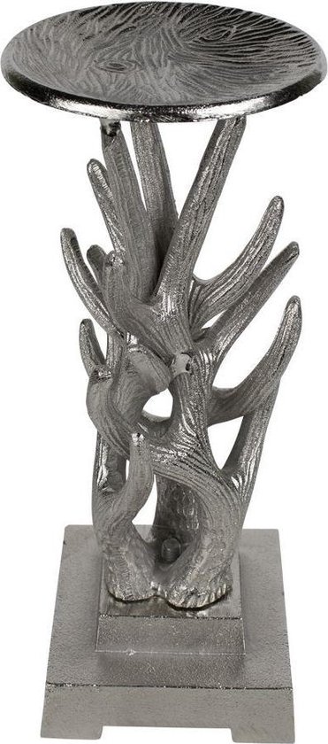 Aluminium Kaarsenhouder op Gewei (30 x 12,5 cm)