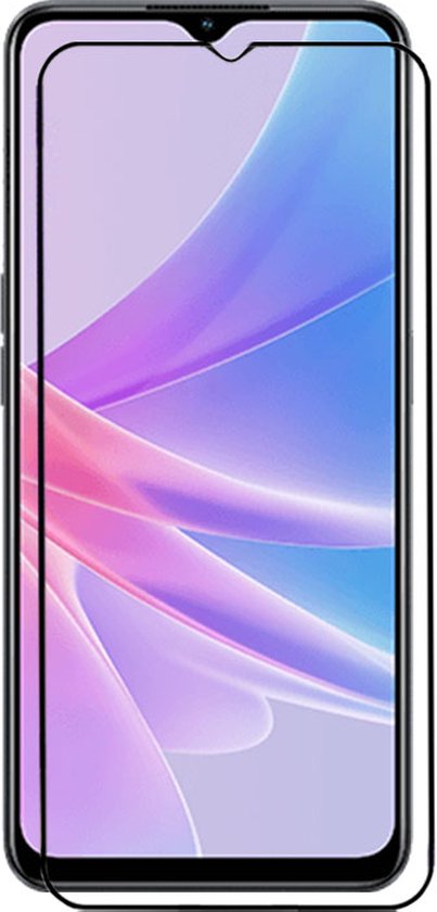 Oppo A54 5G Full Cover Tempered Glass Screenprotector Van Gehard Glas Met Afgeronde Hoeken