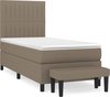 vidaXL-Boxspring-avec-matelas-tissu-taupe-90x190-cm