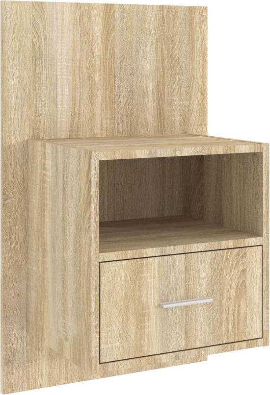 Drijvend nachtkastje, wandgemonteerd houten plank, zwevende planken