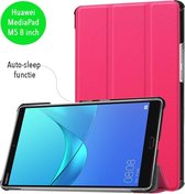 3-Vouw sleepcover hoes - Geschikt voor Huawei MediaPad M5 8.4 inch - roze