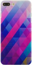 GadgetBay Blauw paarse driehoek iPhone 7 Plus 8 Plus hardcase hoesje cover