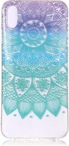 GadgetBay Doorzichtig Mandala TPU Hoesje iPhone XR - Paars Turquoise