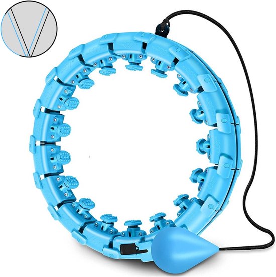 Hula Hoop Fitness Reakoo – Cerchio Con Palla Pesata Regolabile, 24 Segmenti, Massaggio 360°, Non Cade – Adatto A Principianti