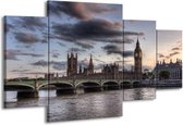 Peinture sur toile Angleterre | Gris, blanc | 160x90cm 4 Liège