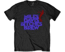 Miles Davis - Bitches Brew Vintage Heren T-shirt - L - Zwart