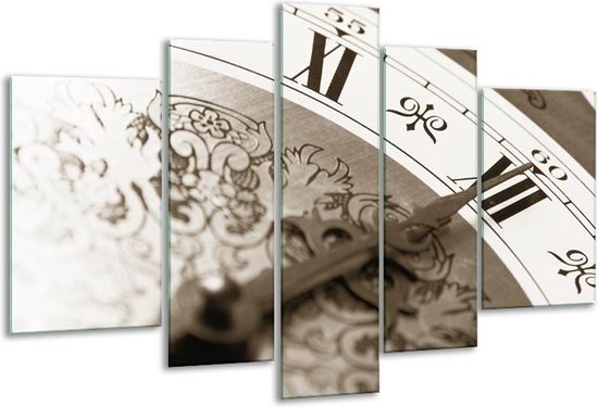 Horloge de peinture sur verre, cuisine | Sépia | 170x100cm 5 Liège | Tirage photo sur verre |  F006720