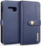 Samsung Galaxy S10E Leren 2-in-1 Bookcase en Back Cover Hoesje Blauw