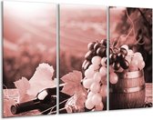 Peinture sur verre Raisins, Cuisine | Marron, rouge | 120x80cm 3 Liège | Tirage photo sur verre |  F006820