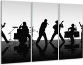 Peinture sur verre Musique | Noir, gris, blanc | 120x80cm 3 Liège | Tirage photo sur verre |  F000326