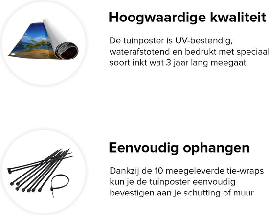 Gards Tuinposter Aarde vanuit de Ruimte op Europa - 40x40 cm - Tuindoek - Tuindecoratie - Wanddecoratie buiten - Tuinschilderij