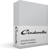 Cinderella Weekend - Topper Hoeslaken (tot 15 cm) - Katoen - 200x200 cm - Lichtgrijs