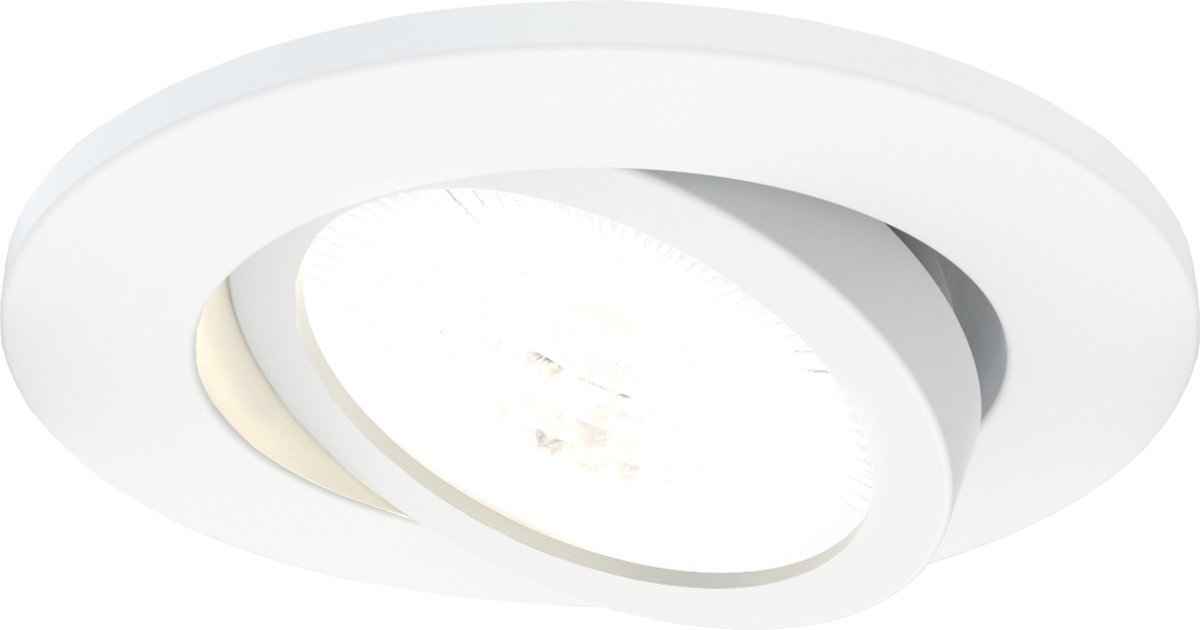 Ledvion - LED Inbouwspot - Wit - Dimbaar - 7W - IP65 - CCT - COB - Ø90mm