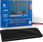 Horraam zwart: 150x130cm net insectenwerend raam zwart - klamboe raam met klittenband - vliegengaas raam - LIVAIA muggenbescherming