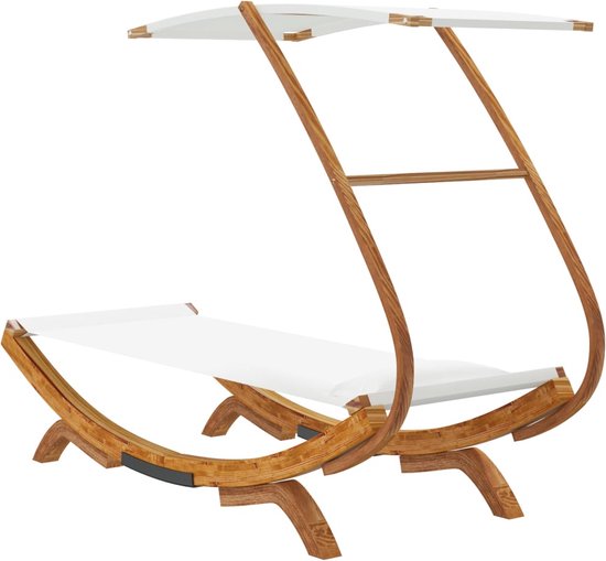 Hamac 100x188,5x44 Cm Bois Courbé Massif Crème - Hamac