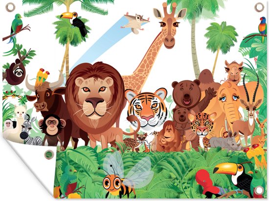 Les animaux de la jungle│ Affiches pour enfant│ Tableaux et Affiches