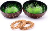 Coconut Bowl Buddha Bowl Gelakt Handgemaakt en milieuvriendelijk