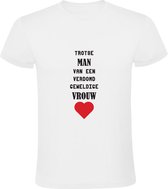 Trotse man van een verdomd geweldige vrouw Heren T-shirt | liefde | relatie | partner | love | lief