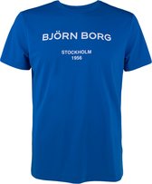 Björn Borg O-hals shirt center logo blauw - L