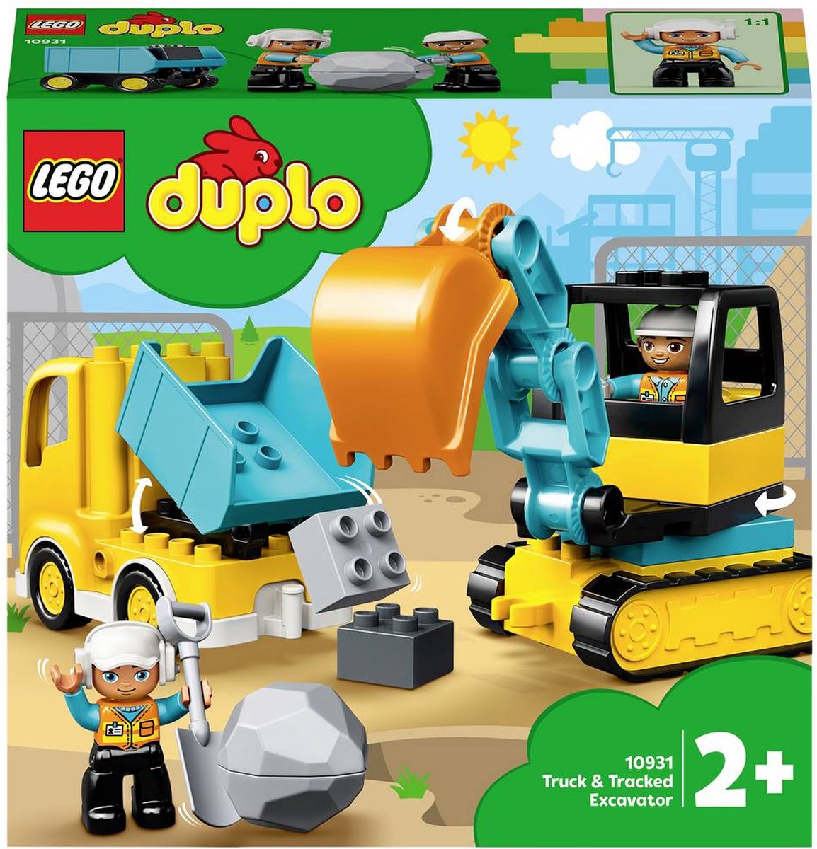 Zwart Behandeling Kan worden berekend LEGO DUPLO Truck & Graafmachine met rupsbanden - 10931 | bol.com
