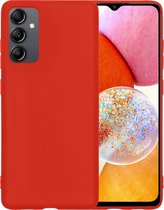 Hoesje Geschikt voor Samsung A14 Hoesje Siliconen Case Hoes - Hoes Geschikt voor Samsung Galaxy A14 Hoes Cover Case - Rood