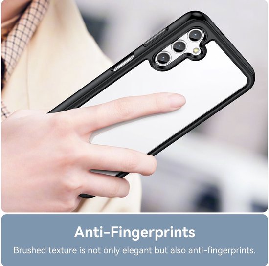 Coque Samsung Galaxy A54 - Mobigear - Série Crystal - Coque Arrière en Plastique Rigide - Zwart - Coque Adaptée au Samsung Galaxy A54