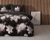 Sleeptime Dark Flower Dekbedovertrek - 140 x 200/220 + 1 60 x 70 cm kussensloop - Zwart