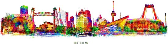 Rotterdam skyline Pop Art