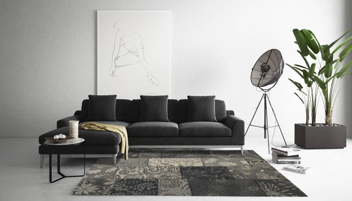 Vloerkleed Châtel - Kleur 24 Zwart CA. 130x190 cm