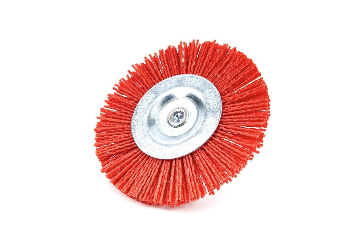 Brosse à bol en nylon HBM 75 mm, brosse de ponçage de 6 mm