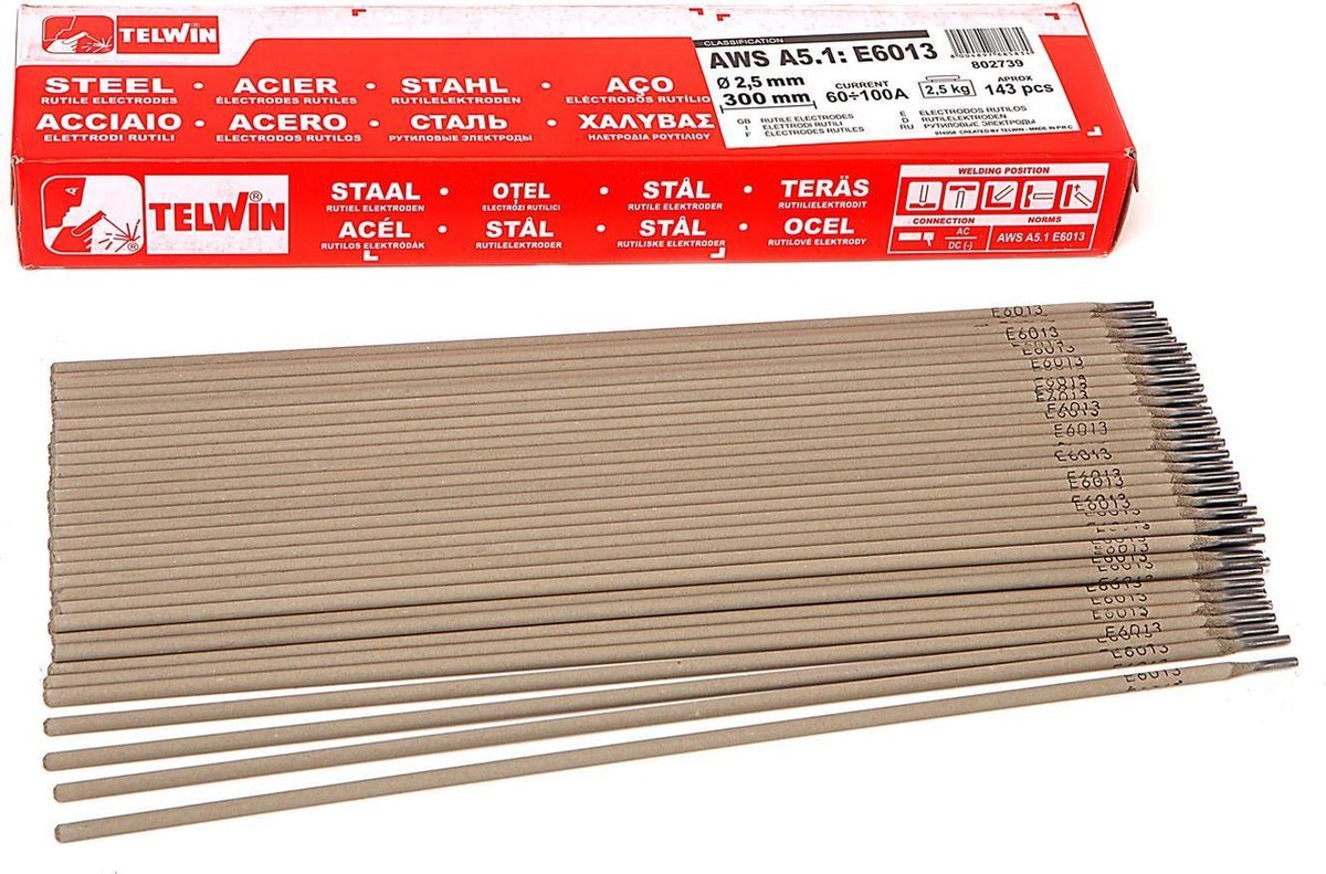Telwin Rutiel Laselektroden E 6013 Ø 2.0 x 300 mm. 227 Stuks