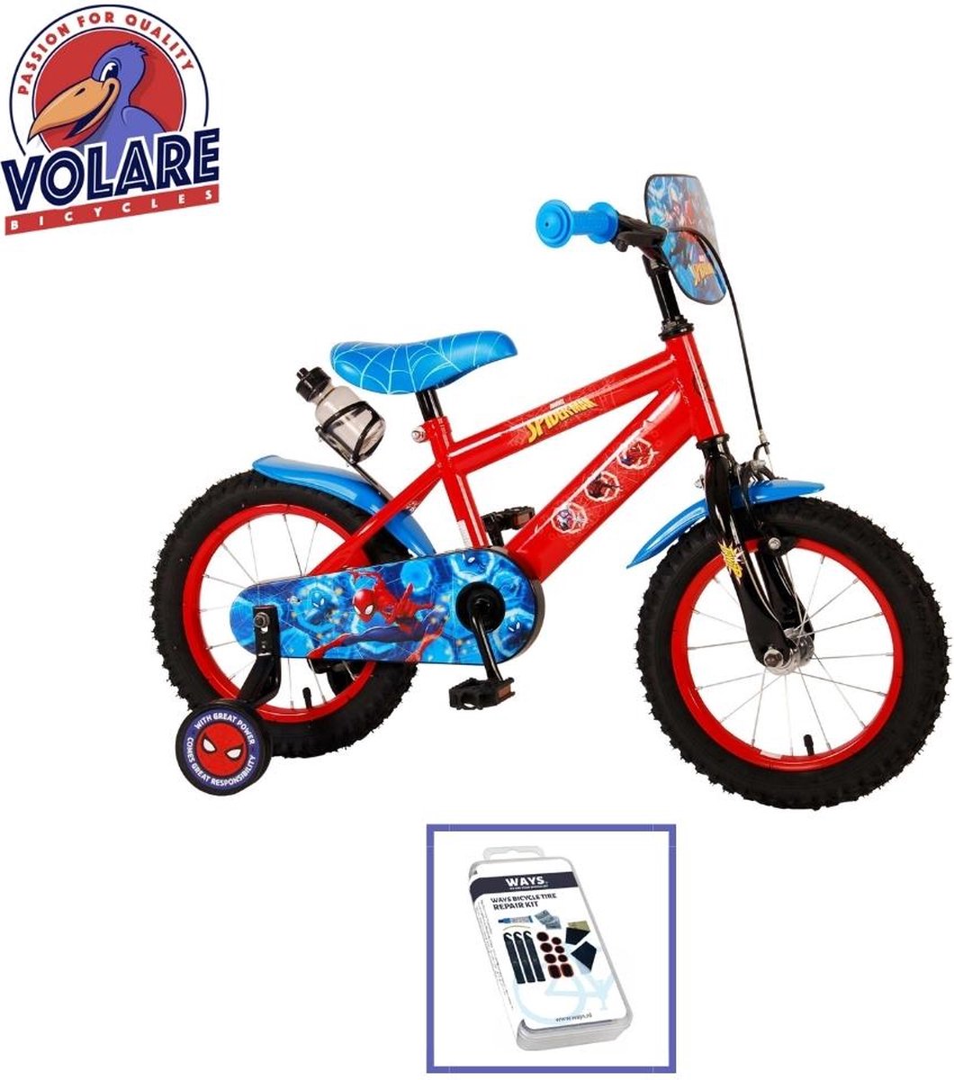 Spider-Man Kinderfiets - Jongens - 16 inch - Rood - Bike 2 Bike
