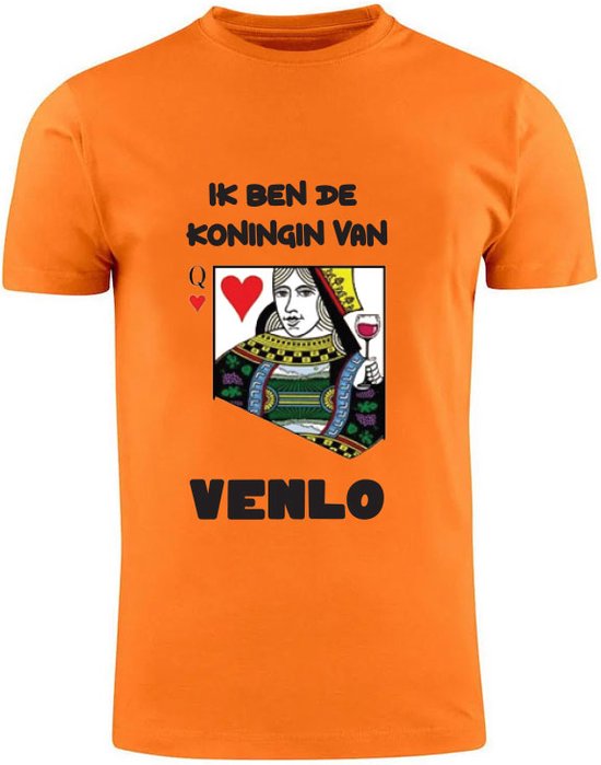 Ik ben de koningin van Venlo Oranje T-shirt | Koningsdag | Queen | Koningin | Unisex