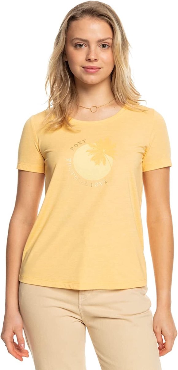 Roxy CHASING THE WA J TEES Dames T-shirt Geel