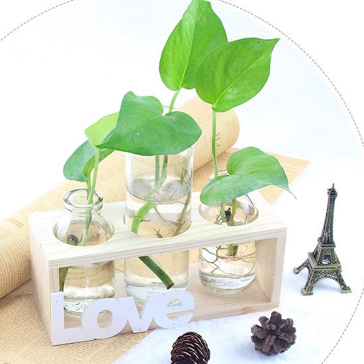 Reageerbuis en reageerbuisrek hout - glas hydrocultuur plant container lab - wetenschappelijke benodigdheden glazen plank - type- 1 - online kopen? | Korting tot 25