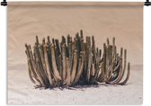 Wandkleed - Wanddoek - Cactus - Plant - Natuur - Groen - 120x90 cm - Wandtapijt