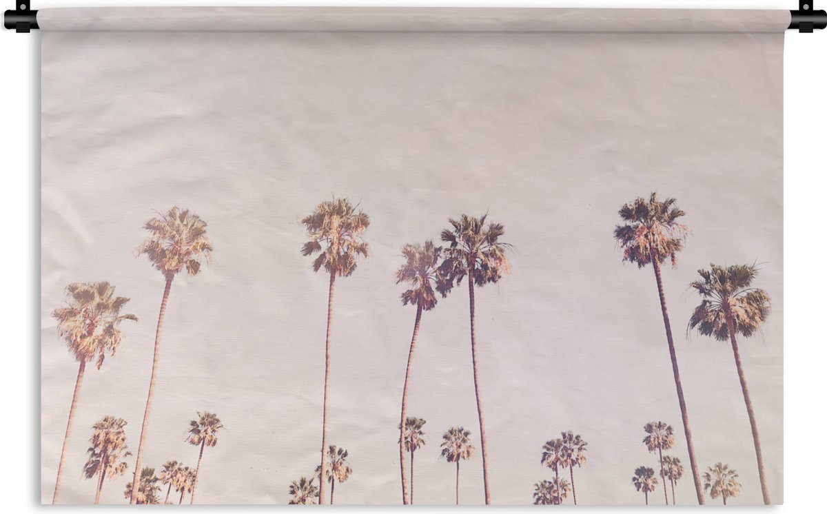 Wandkleed - Wanddoek - Palmbomen - Zon - Natuur - Lucht - 150x100 cm - Wandtapijt