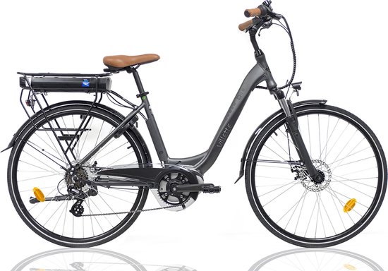 Villette le Jovial IM 2.3, vélo électrique pour femmes avec moteur central, 7 vitesses, gris