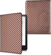 kwmobile flip cover geschikt voor Amazon Kindle Paperwhite 11. Generation 2021 - Case met magnetische sluiting - Hoes voor e-reader in poederroze / zwart - Glanzende schubben design