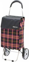 Secc Boodschappentrolley Tartan Paars