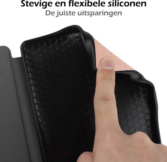 Hoesje Geschikt voor Kobo Nia Hoes Book Case - Hoes Geschikt voor Kobo Nia Hoesje Book Cover - Rosé Goud van Hoesje  — afbeelding 3
